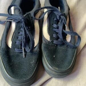 Navy blue vans only used once